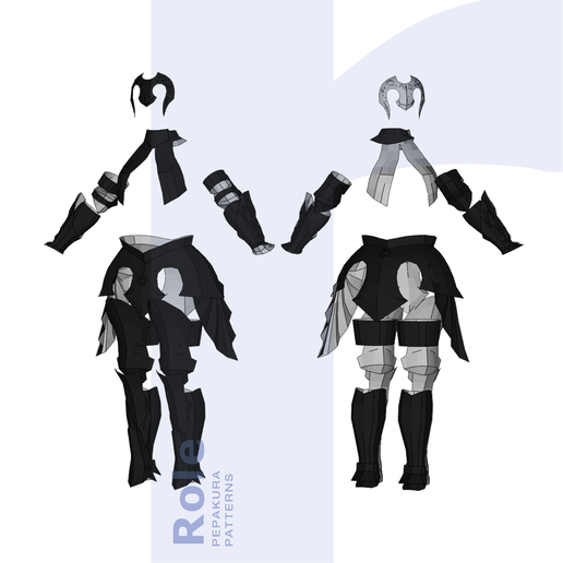 Jeanne D'Arc Alter Armor Cosplay Pepakura Template – Fate EVA Foam Pattern