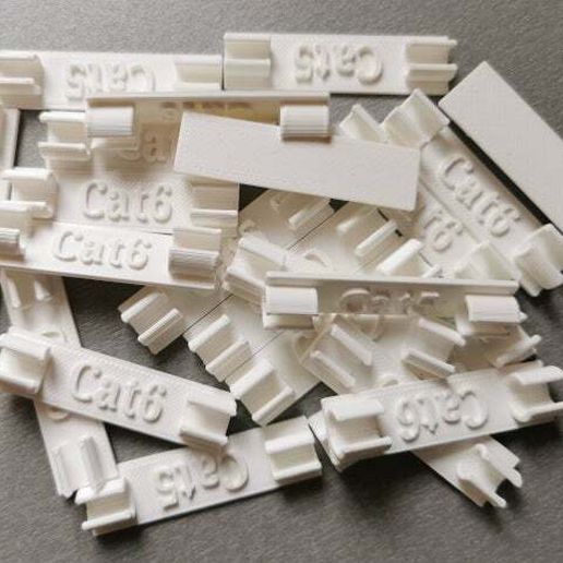 Free STL file Cat5 Cat6 cable label・3D printing design to download・Cults