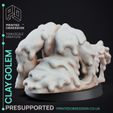 Clay-Golem-2.jpg Golem Clay - Constructs - PRESUPPORTED - Illustrated and Stats - 32mm scale