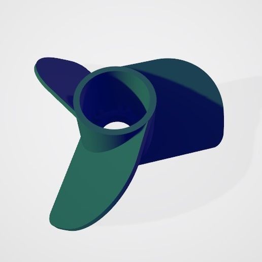 Download free STL file 3 flaps marine propeller • 3D printing design