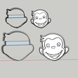 george.png Curious George monkey cookie cutter embossed cake design decoration party boy girl party baby cartoon