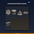 01_hero.png Complete Bird Watcher Bundle - 5-Model STL Bundle