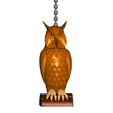 OFFPfront.png Stylized Owl Pull Ball Chain or Keychain Knob | Handle | Fob | Finials