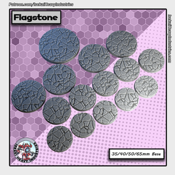 Flagstone_Bases.png Fichier 3D Bases pour dalles - 35/40/50/65mm・Plan pour imprimante 3D à télécharger