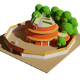 4.png Lowpoly Hokage Tower From Naruto anime made In Blender