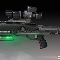 BR8-A1_Blaster_Rifle.jpg STL file BR8-A1 Wolverine Blaster Rifle・3D printing idea to download, 3dpicasso