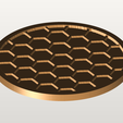 hex-geometric-coaster-95mm-3-alt.png Hex Geometric Coaster 95mm - Honeycomb Pattern Drinks Mat