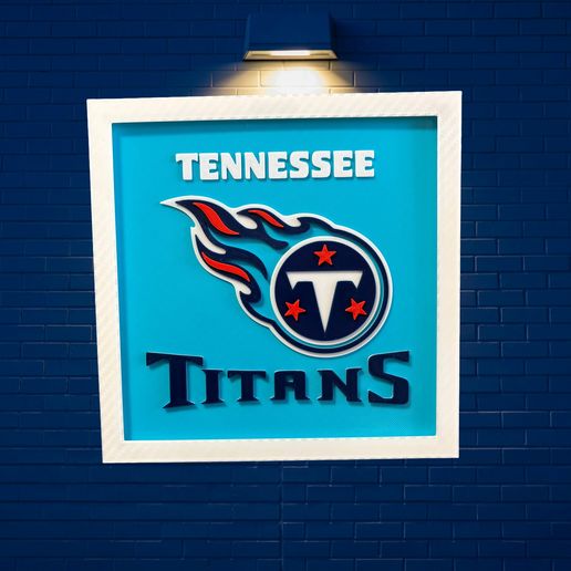 TENNESSEE TITANS NFL DECORATIVE FRAME - 3D model önizlemesi