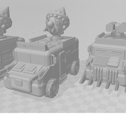 Bozo-Wagon.png Free 3D file Bozo-Wagon Terrain for Cypberpunk Combat Zone・3D printing template to download