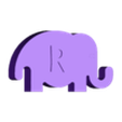 letter_elephant_r.stl Fichier STL gratuit Linkable Elephants - Letters & Numbers (Redesign/Remix)・Plan imprimable en 3D à télécharger