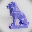 03.jpg Free STL file Lowpoly lion・3D printing template to download