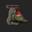 pike-1-8.png Веселое Рождество щука подробная текстура трофей таксидермия для 3d печати