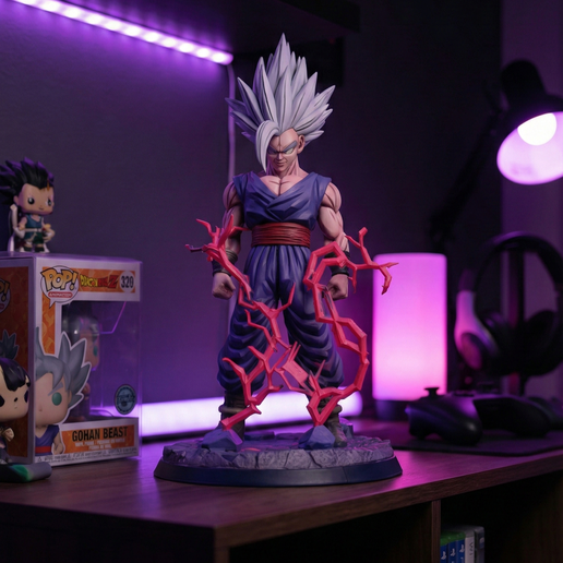 Anime Warrior 3D Printable STL | Spiky Hair Fighter Miniature (Digital Download)