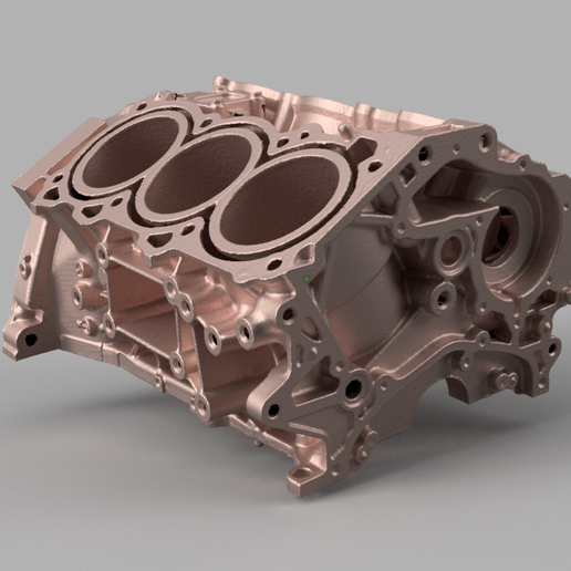 🩻 NISSAN VQ35DE 350Z Engine Block Scan・ STL File for 3D