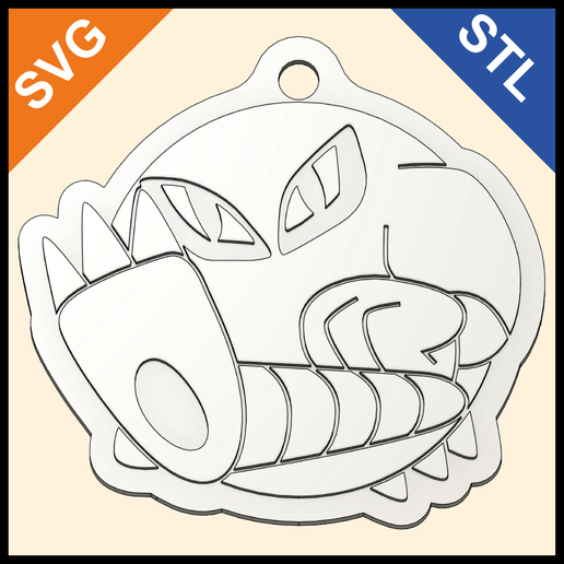 Hitmonlee Keychain – Shuffle-Style Pokémon – STL & SVG