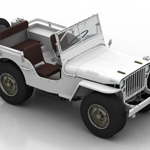 1945 Willys MB Jeep Forza Horizon 3D model