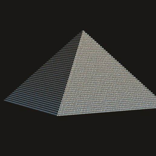 🇪🇬 Egyptian Pyramid Flat 4-Part 3D Printable Model for CNC Carving and ...