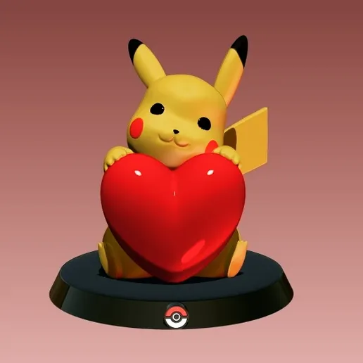 Pikachu in love 3D model