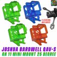 Joshua-Bardwell-QAVS-GH11-Mini-25-Degree-Mount-1.jpg Lumenier QAV-S Joshua Bardwell Gopro Hero 11 Mini Mount 25 Degree
