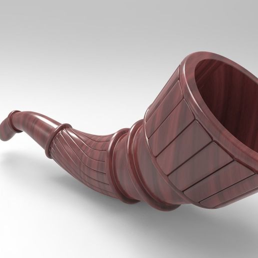 🪵 CORNUCOPIA Wooden Pipe 3D model・ OBJ File for 3D printing・Cults