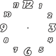 Num.png Numbers for Bird wall clock