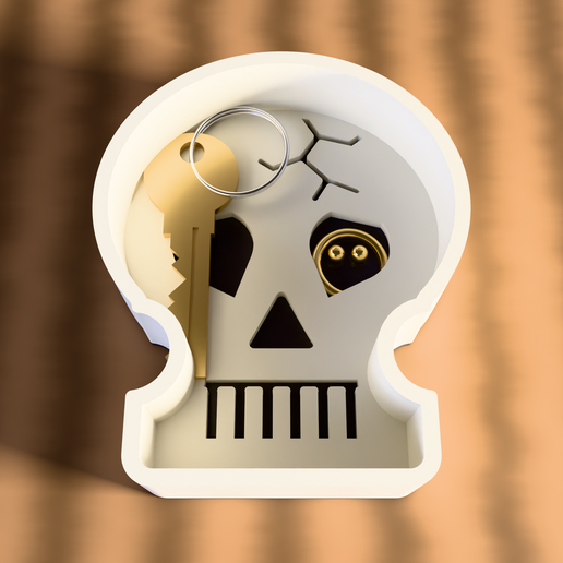 Gothic Skull Key Dish – All-Year Skull Trinket Tray, Two-Colour Option, No Supports
