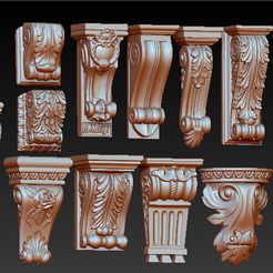 Kit-Architectural.jpg Free 3D file Pack Architectural Decorative Corbels 3D Model・3D printing design to download