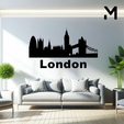 London.png Wall silhouette - City skyline Set