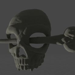 616498c1-f780-432b-8217-f4d409fc7b3f.jpg Free STL file Vampire skull hair pin・3D print design to download