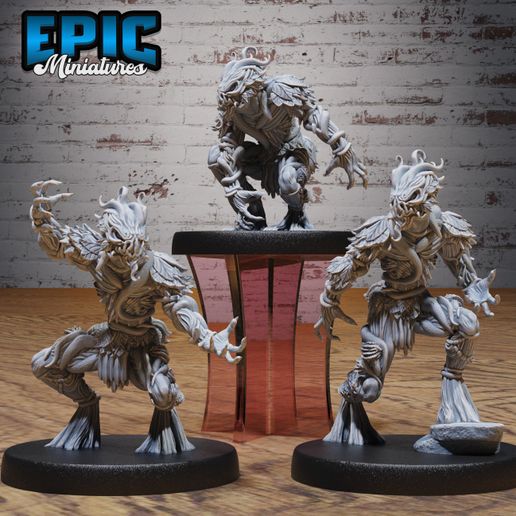 Vine Blight Set ‧ DnD Miniature ‧ Tabletop Miniatures ‧ Gaming Monster ‧ 3D Model ‧ RPG ‧ DnDminis ‧ STL FILE