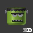 InShot_20220919_210811564.jpg Archivo STL Franky Halloween Bucket・Diseño de impresora 3D para descargar