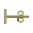 Givenchy-greek-key-stud-earring-03.jpg Givenchy logo stud earring 3D print model