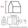 12cm 5 pieces Oo = Cc N O d. e. a. b. c. Check the description fo instructions Gingerbread house + man + Christmas tree - cookie cutters