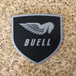 IMG_1903.jpg Download free STL file Buell American Motorcycles Pegasus Logo Sign • 3D print template, MeesterEduard