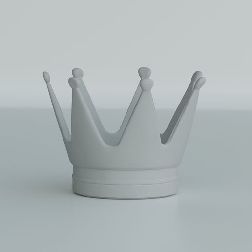 👑 rounded crown print model・ STL File for 3D printing・Cults