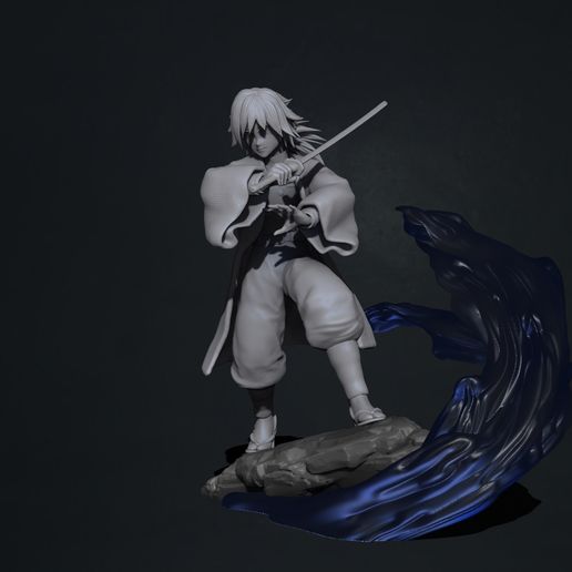 wip3.jpg Fichier 3D kimetsu no yaiba - tueur de démons - tomioka giyuu 3d print statue・Modèle à imprimer en 3D à télécharger, pako000