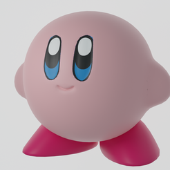 kirby.png Archivo 3D gratuito Kirby de pie mirándote・Objeto imprimible en 3D para descargar