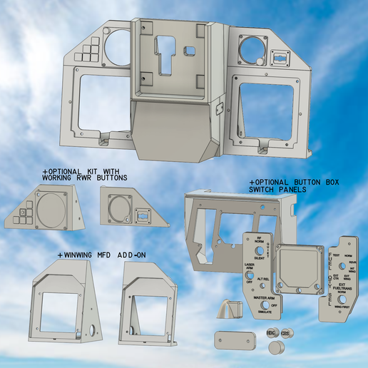 🐆 F-16 Deskpit — Compact VR Deskpit・ 3D File for 3D printing・Cults