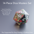 blankpreview.png Dice Masters Set - 14 Shapes - Gothica Font - Supports Included