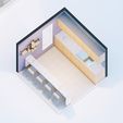 Low-poly-isometric-view-of-kitchenette-in-studio-house-4.jpg Low poly isometric view of kitchenette in studio house CG model