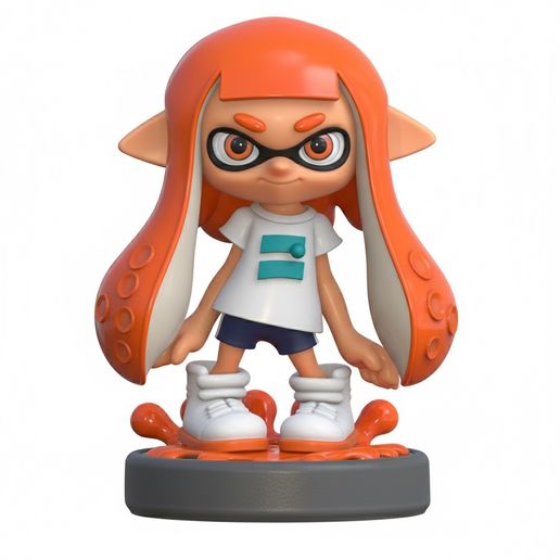 👧 Inkling Girl - Splatoon Amiibo-Style Figure・ STL File for 3D printing ...