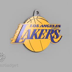 ok4.jpg Los Angeles lakers stl,svg,png vector file logo keychain for 3d printing,cricut layered,laser cut,cricut maker