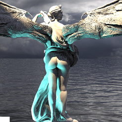 untitled.338.png OBJ file Aphrodite Dragon wings 3・3D printable model to download
