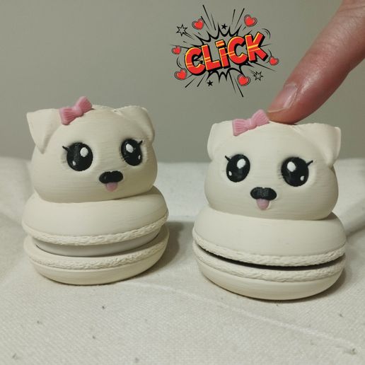 Macaron Dog Fidget Clicker - AMS/CFS Compatible