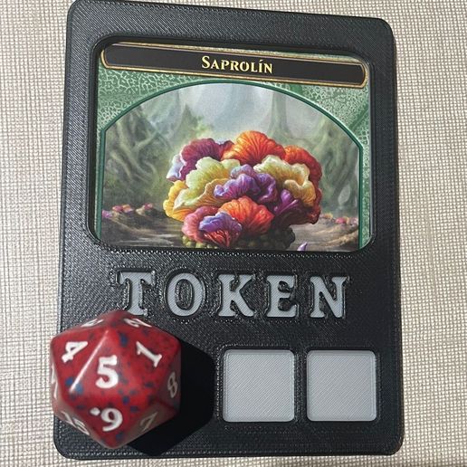 MTG Token Overlay (2 Versions)  Frame & Sleeve Token Counter STL File  for 3D printingCults