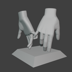1.png Archivo STL Hands Couple / Manos Pareja - Promesa・Objeto imprimible en 3D para descargar