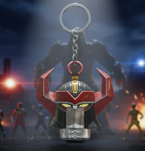 🦖 Dino Megazord Head Keychain - Mighty Morphin Ultimate Power