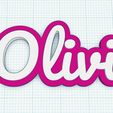 Olivia.jpg Porta-chaves Fancy Name Tag - Olivia