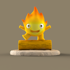 calsifer-1.png Fichier STL Calcifer du film "Howl's Moving Castle".・Modèle pour impression 3D à télécharger