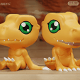 agumon_gleam.png Agumon Chibi Cute 2 modelos Digimon Adventure